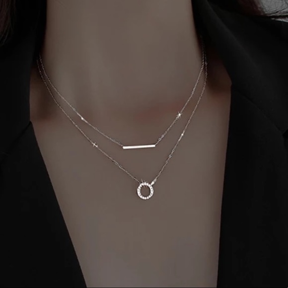 ⚡️Insta circle sterling silver necklace - Picture 4 of 4